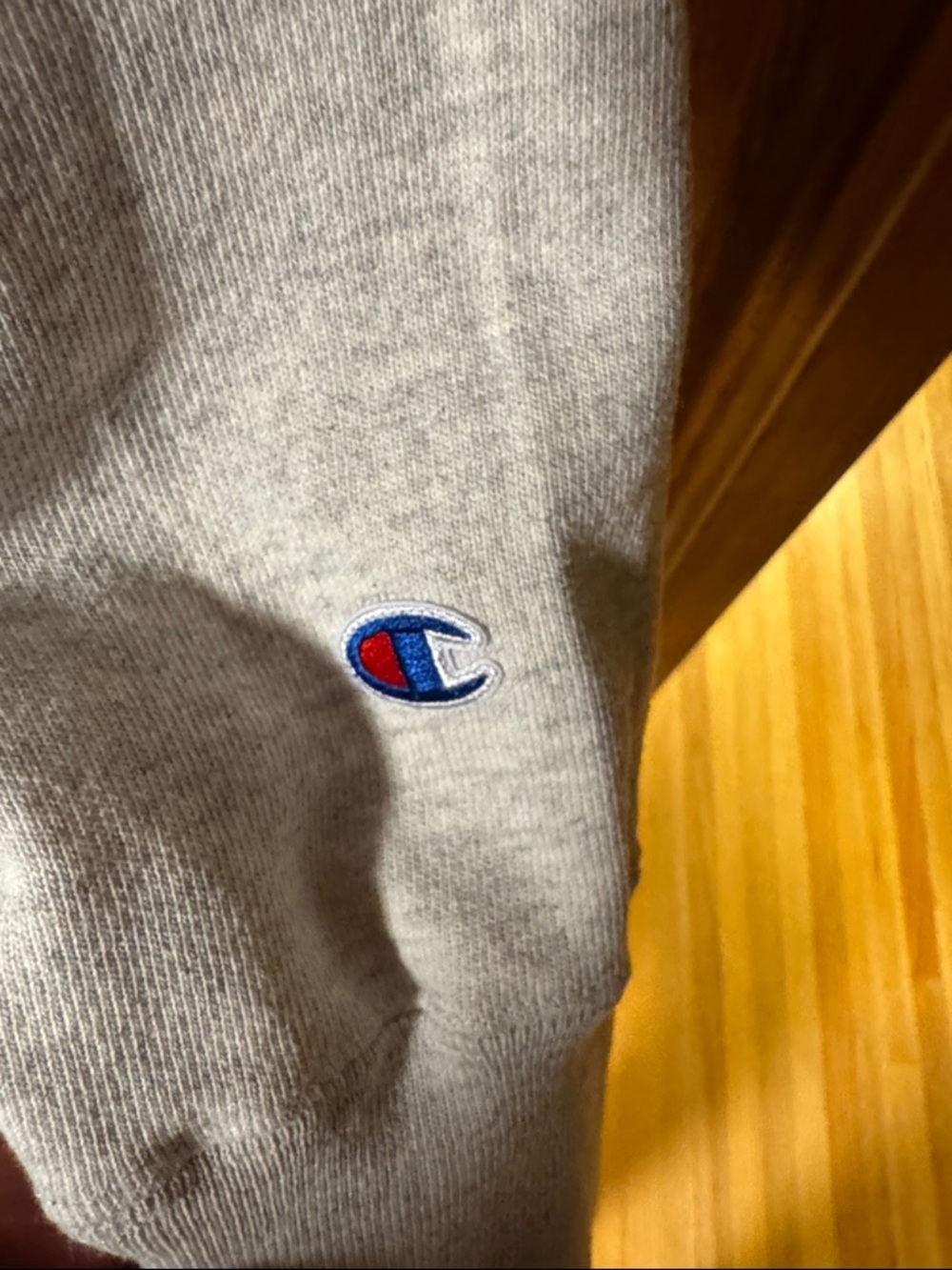 Champion Cream Crewneck Sweatshirt with Black THE MET Logo - Picture 3 of 4